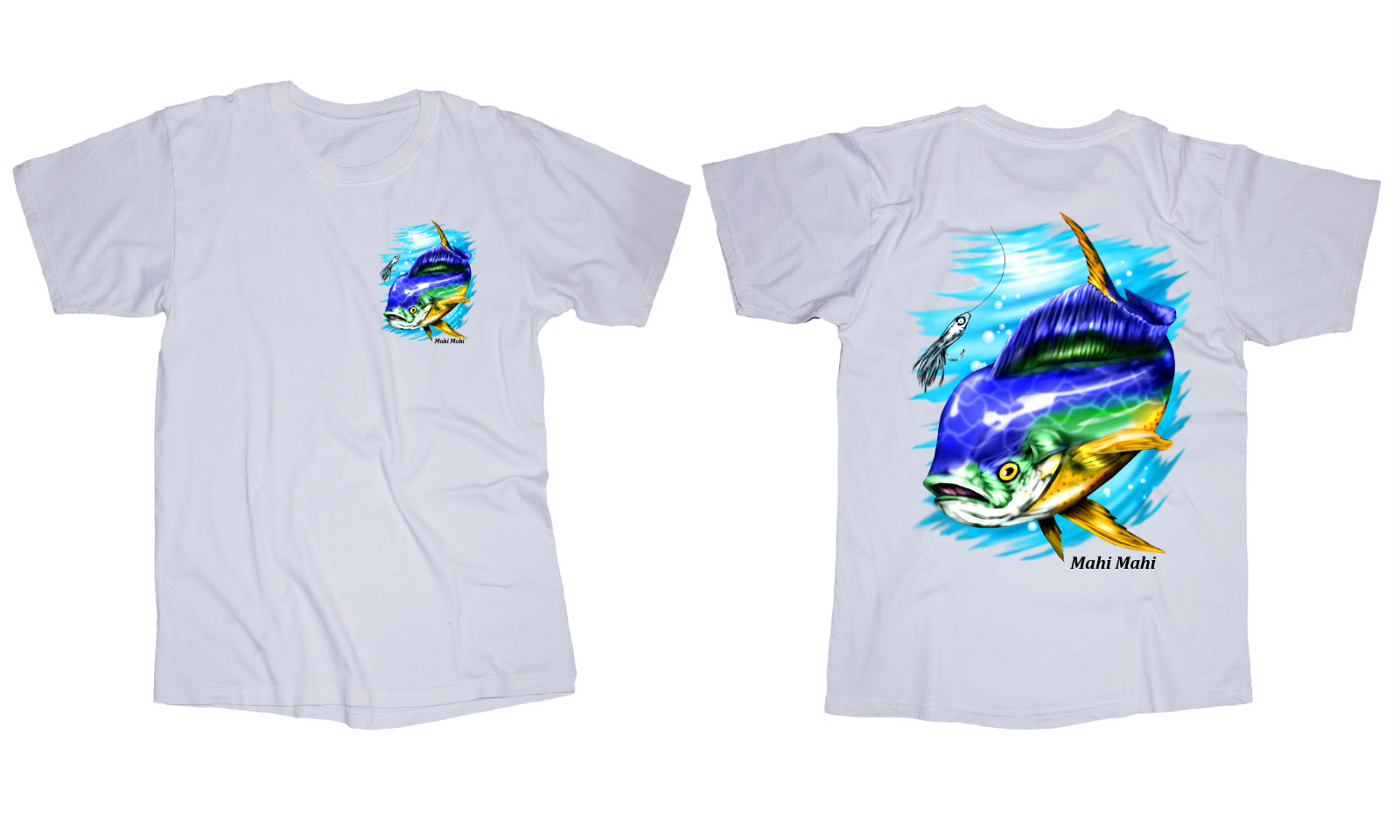 Mahi Mahi Fish T-shirt Saltwater Sportsfish Penn Rod Lures gallery