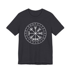 Vegvisir Runic Viking Compass T-Shirt | Norse Graphic Unisex Tee V4