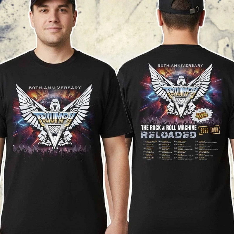 Triumph Band 50th Anniversary 2026 Tour Hoodie Or T shirt