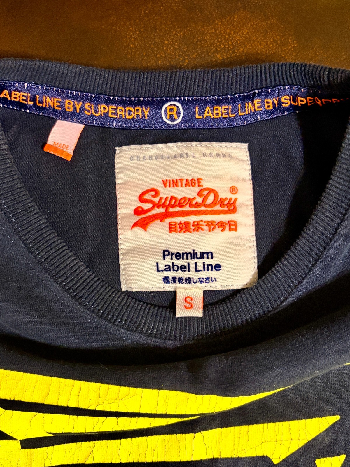SUPERDRY Men Label Line JPN High Speed Tungsten Grade Graphic T-Shirt Navy Small gallery
