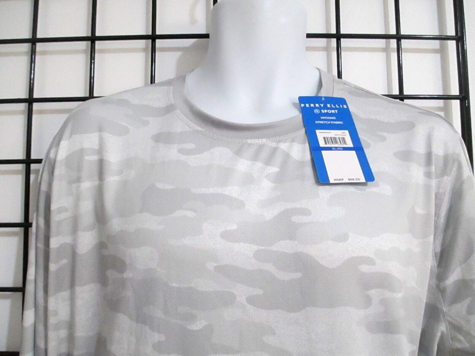 “NEW” PERRY ELLIS SPORT / ORG $68== XL==WICKING / STRETCH FABRIC / BASE SHIRT