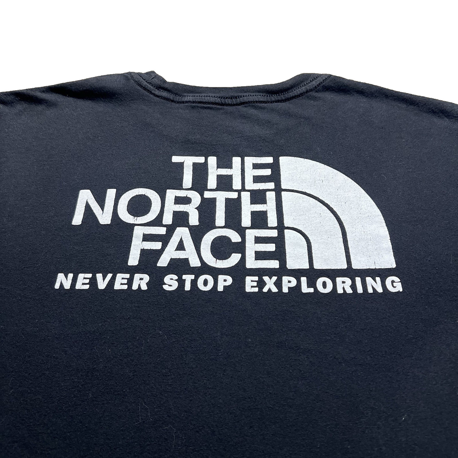 The North Face T Shirt Mens M Black Double Sided Big Logo Hiking gallery