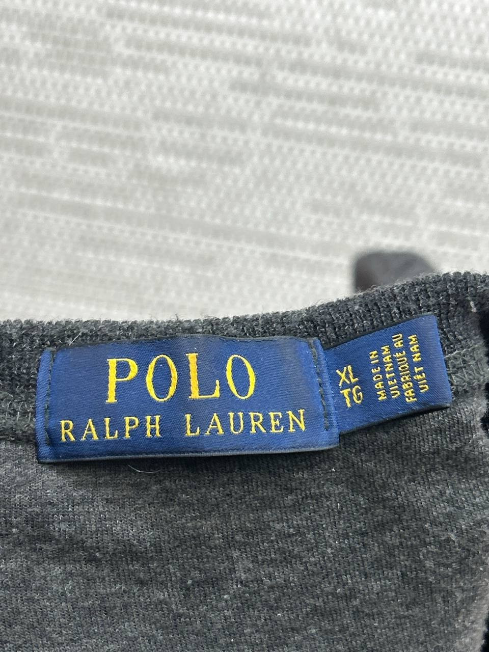 Polo Ralph Lauren Shirt Mens Xl Black Cotton Henley * gallery