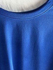 Mens Pullover T- Shirt Bright Blue Polyester Easy Care Unbranded No SIZE READ