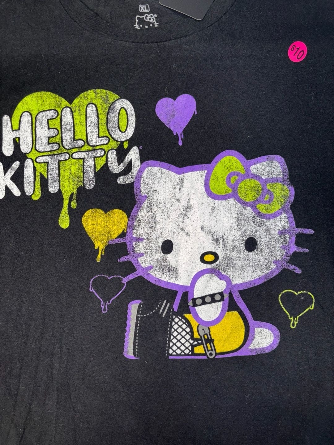 Sanrio Hello Kitty Goth Punk Graphic T-Shirt by Ripple Junction gallery