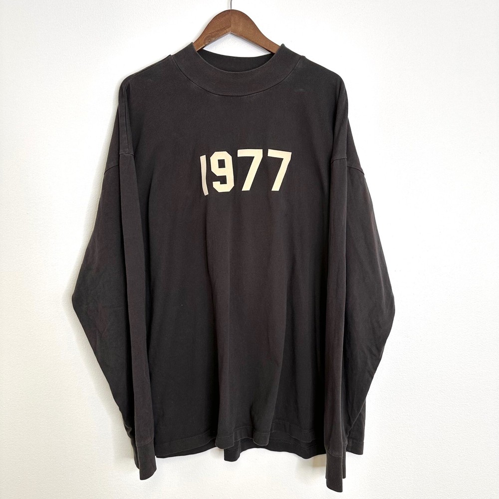FOG Essentials 1977 Mock Neck Long Sleeve Tee Grey Size L