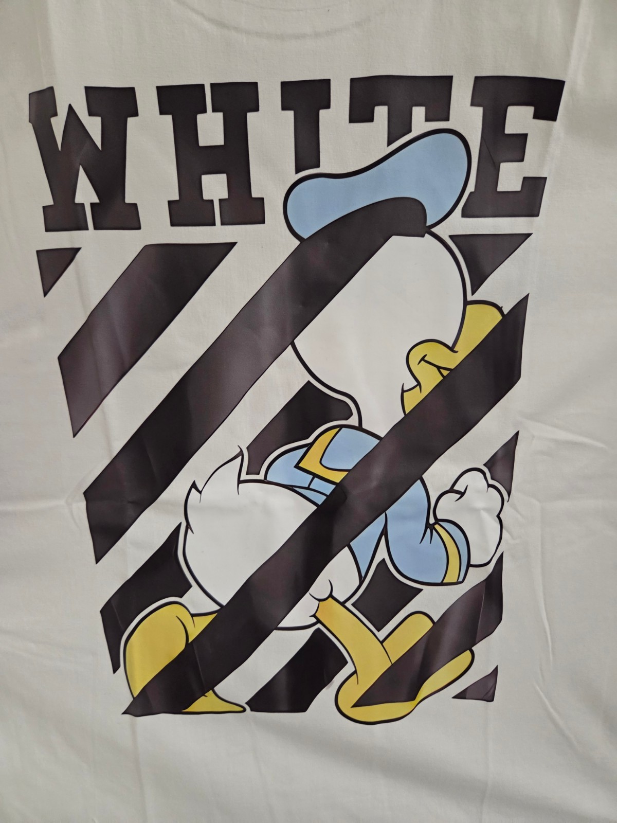 Off-White X Donald Graphic Print White T-Shirt Cotton Regular Fit S/M/L/XL gallery
