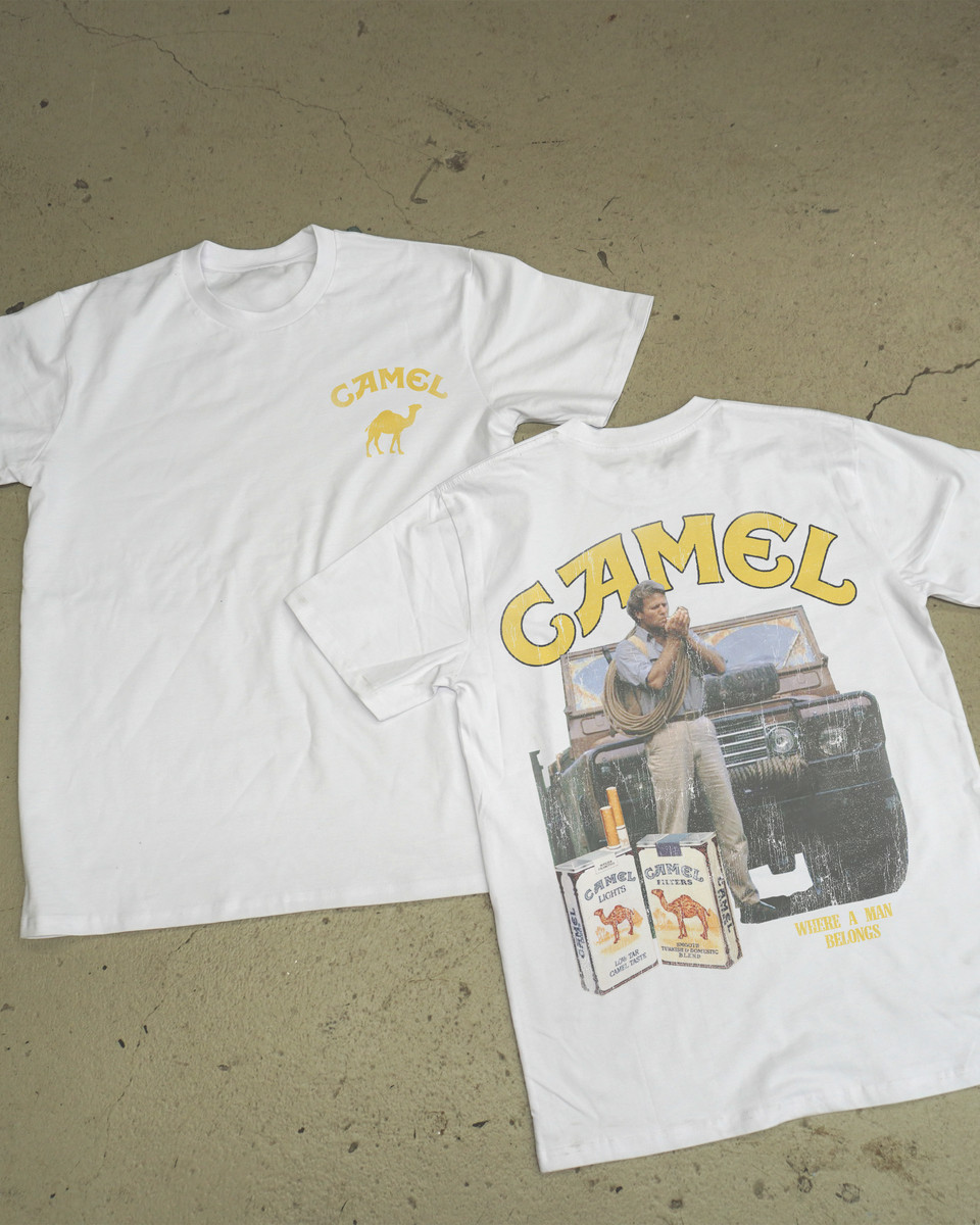 Camel Land Rover T-Shirt Vintage Off Road Rally Adventure Graphic Tee gallery