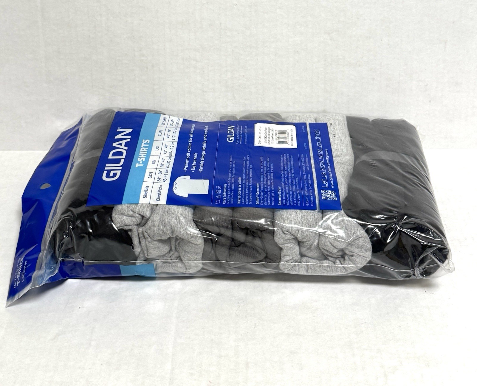 Gildan Men's Crew T-Shirts Multipack Style G1100 Assorted 5-Pack, X-Large 46-48 gallery