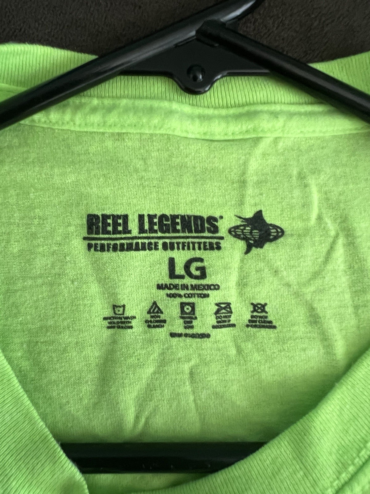 Reel Legends T-Shirt Mens Large Neon Green Fishing Marlin Outdoors gallery
