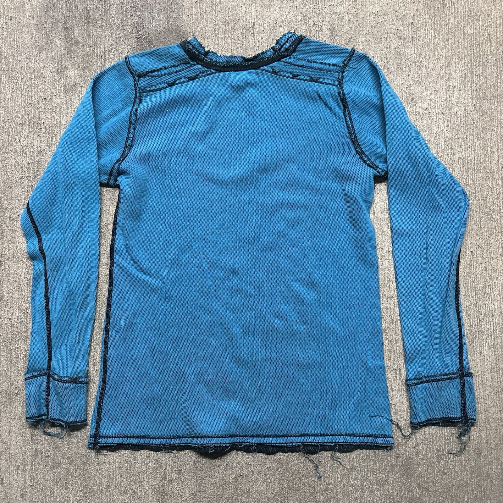 Y2K Affliction Long Sleeve Thermal Graphic Shirt Mens M Grunge Punk Cyber Goth gallery