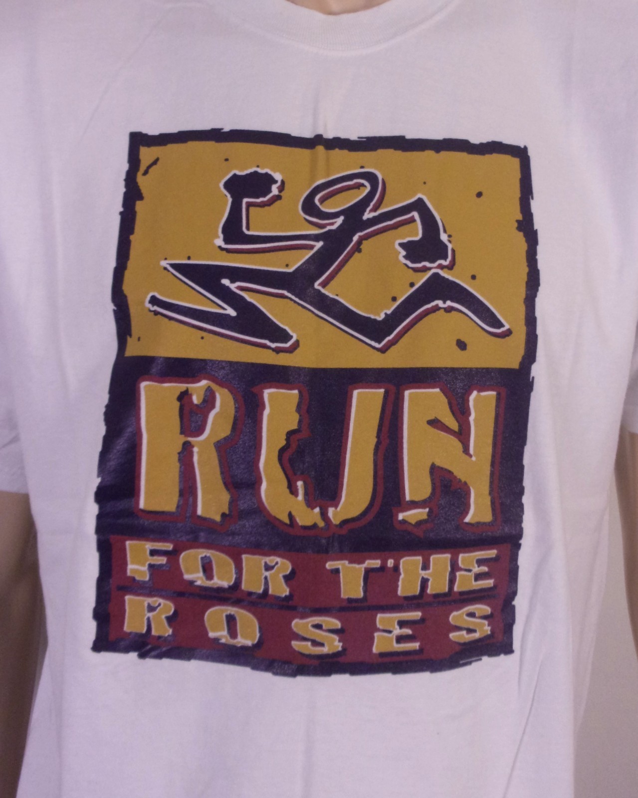 vintage 90s 00s Y2K Run For The Roses T-Shirt Hanes sz L