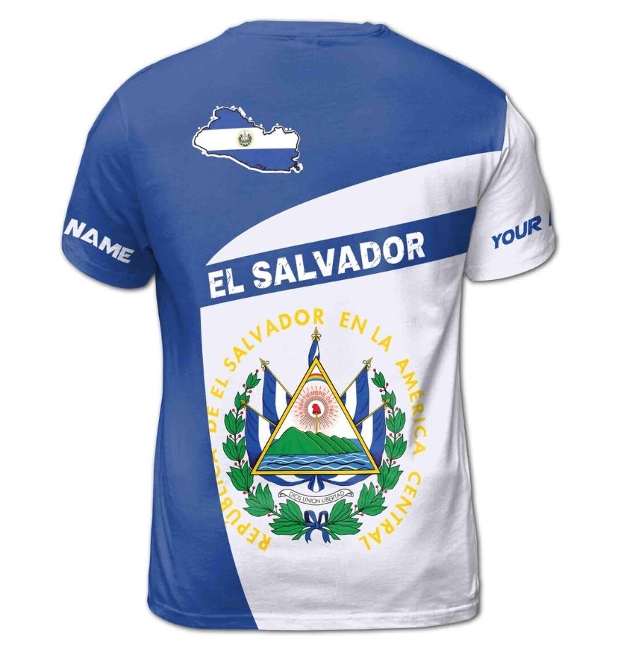 Custom Name Republica De El Salvador Patriotic 3D T-shirt S-5XL gallery