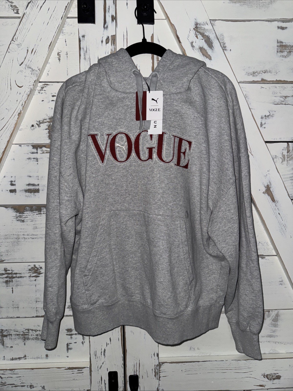 Puma X Vogue Hoodie Unisex Logo Embroidered Heather Gray Style : 536691 NWT gallery