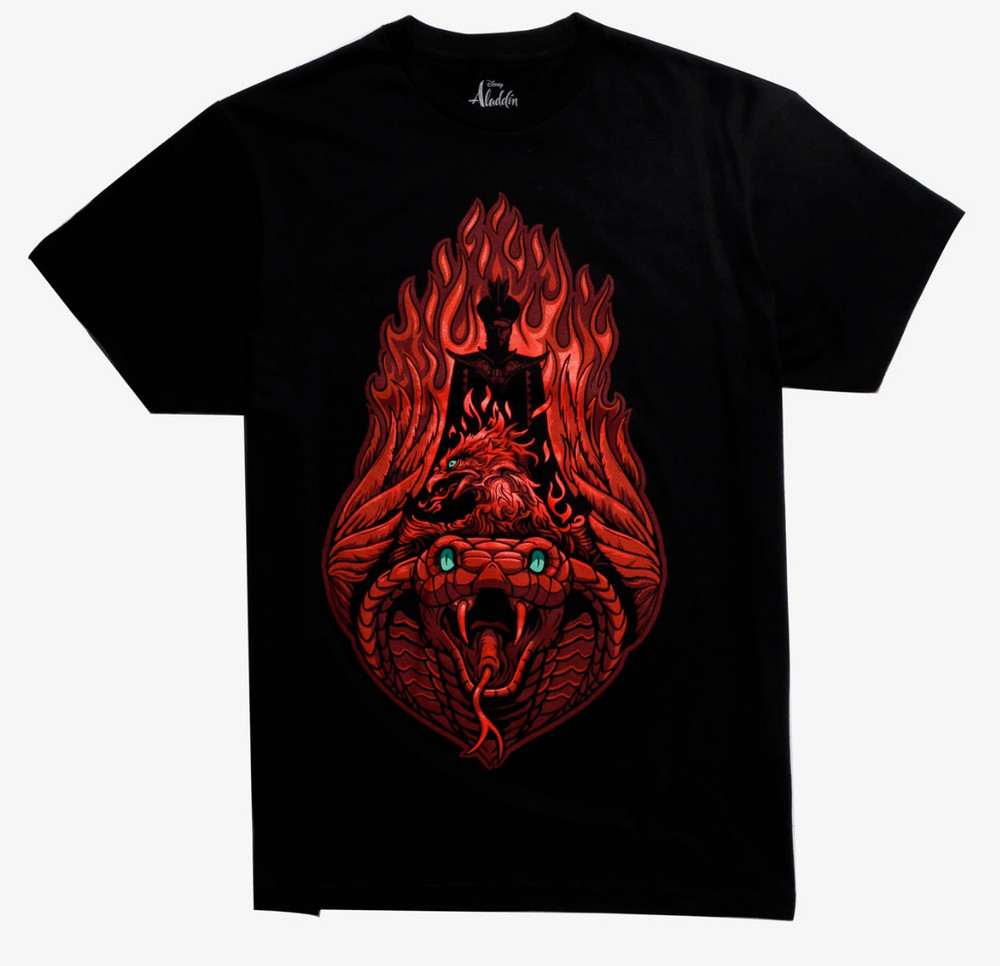 Disney Aladdin JAFAR SERPENT FLAMES T-Shirt NEW Licensed & Official