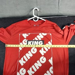 Bailey Apparel King Big Logo Spell Out T-shirt XL Red White Graphic **Spots