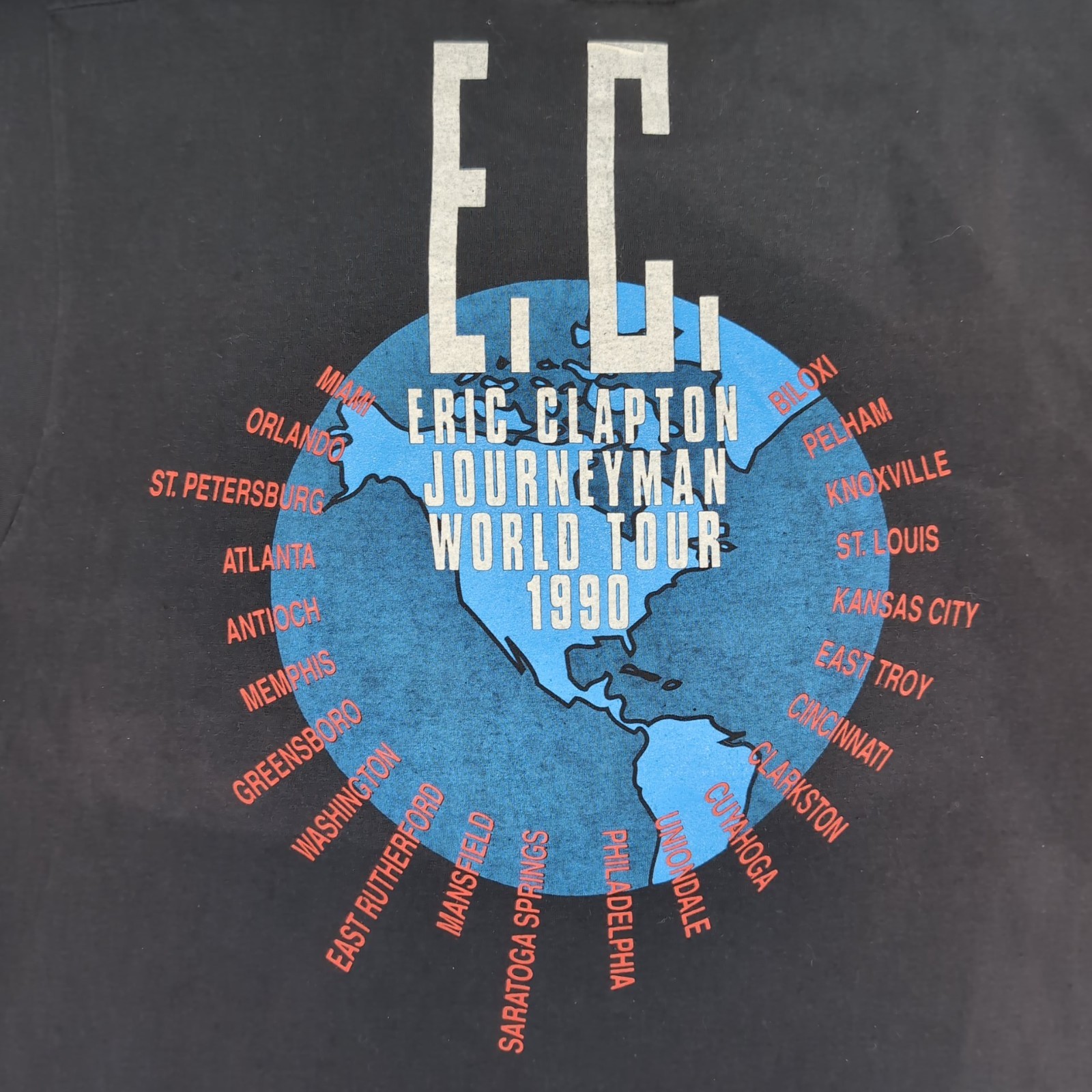 Vintage 1990 Eric Clapton Journeyman World Tour Band Shirt XL SCREEN STARS TAG gallery