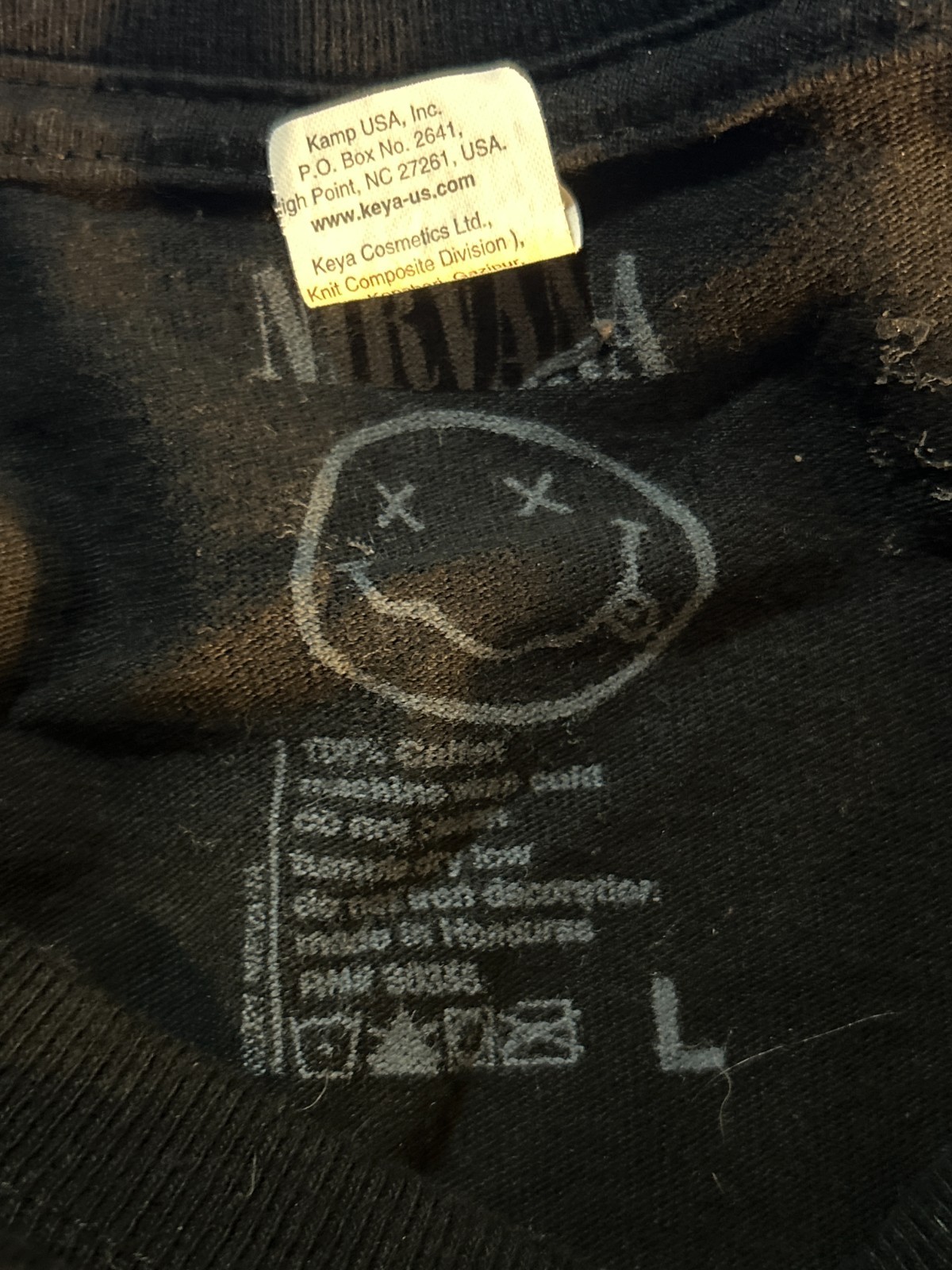 Nirvana Kurt Cobain MtV Unplugged Set men's tshirt in black Size L Large gallery