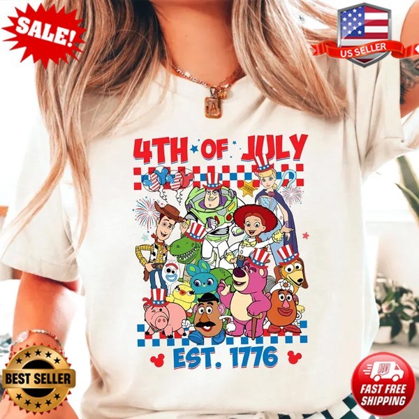 Toy Story 4th of July 2026 Shirt America Story to 250th and Beyond T-Shirt S-3XL gallery
