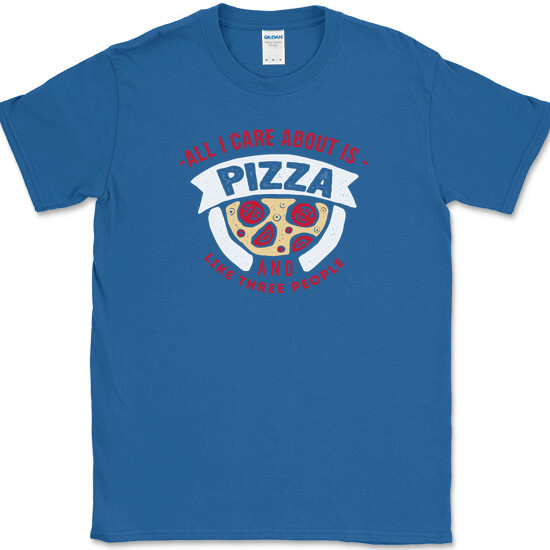 All I Care About Is Pizza And Like 3 People T-Shirt Funny Food Slice Humor Tee gallery