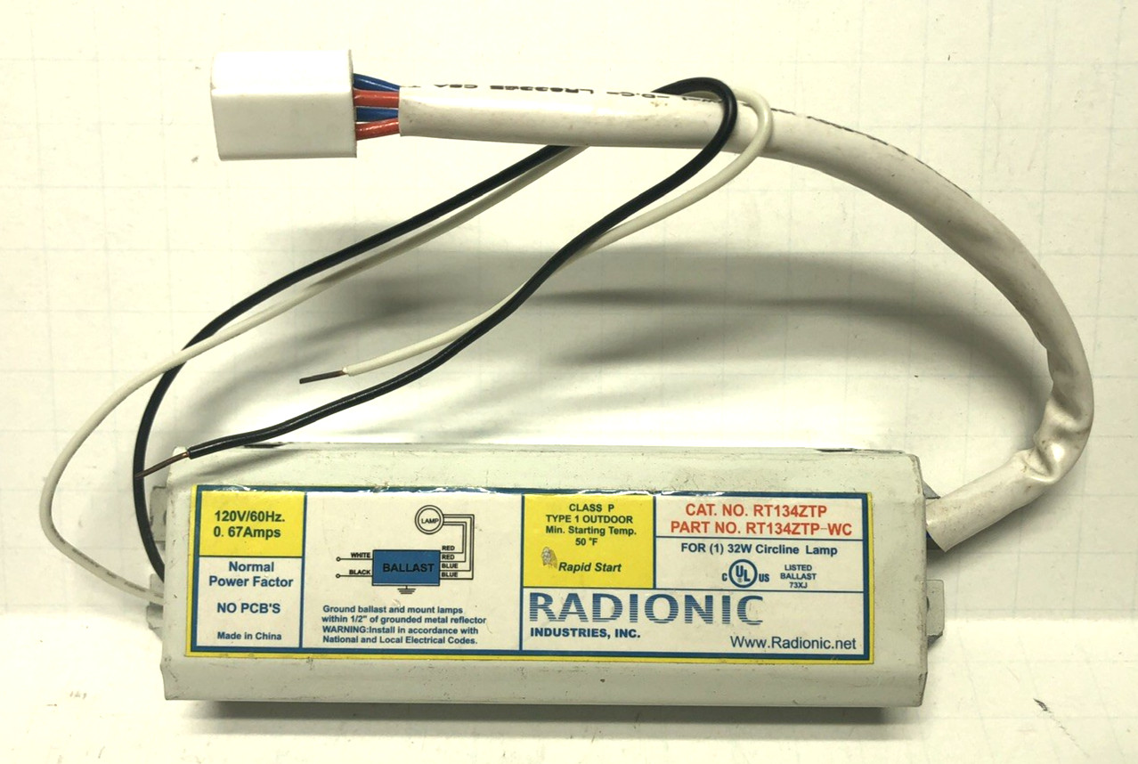RADIONIC RT134ZTP-WC  FC12T9 32W CIRCLINE BALLAST WITH SOCKET – 120V
