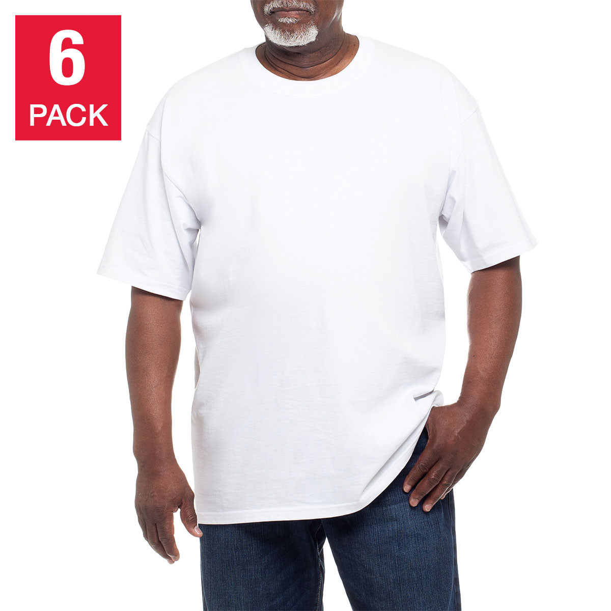 Kirkland Signature Men'S Heavyweight Crew Tee, 6-Pack gallery