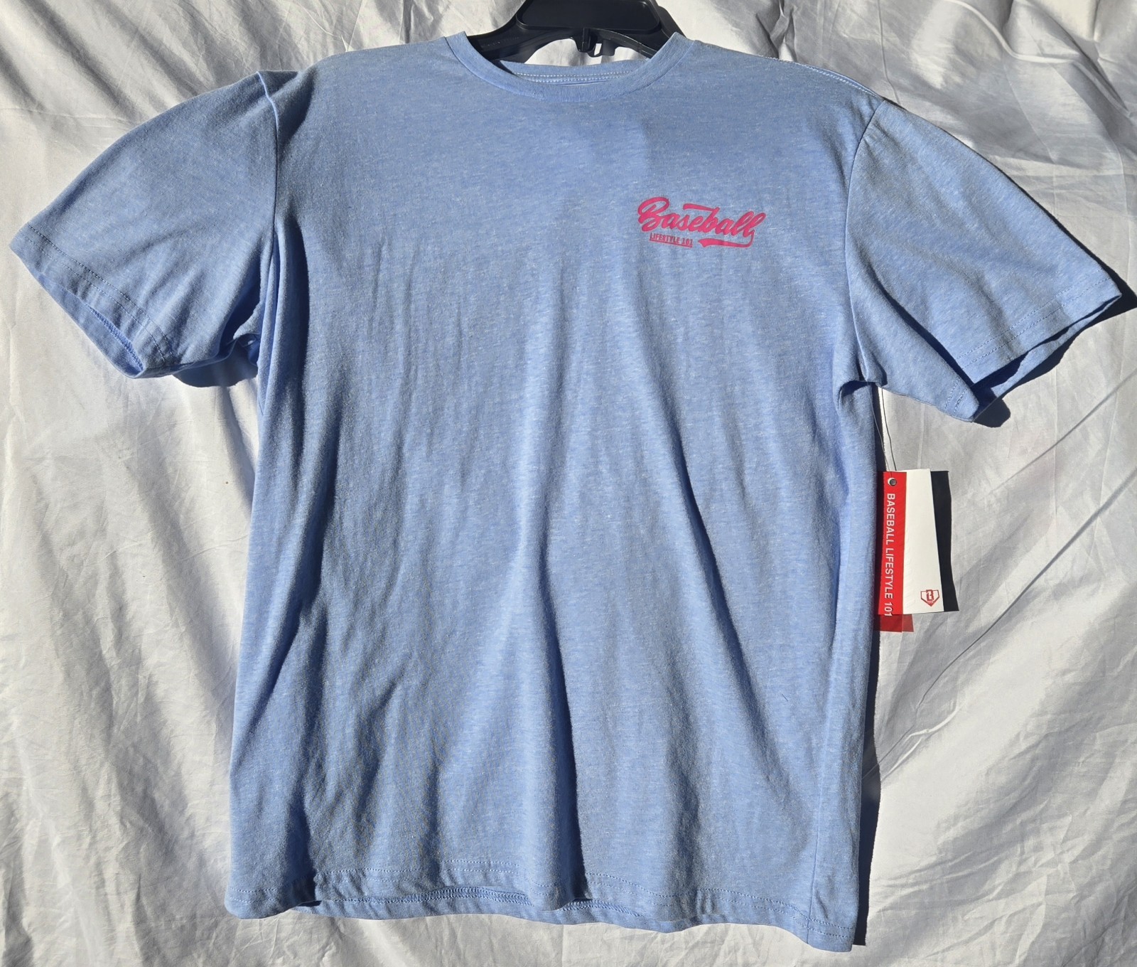 NEW Adult Extra Large BL101 Baseball Lifestyle 101 Blue & Pink Established Shirt gallery