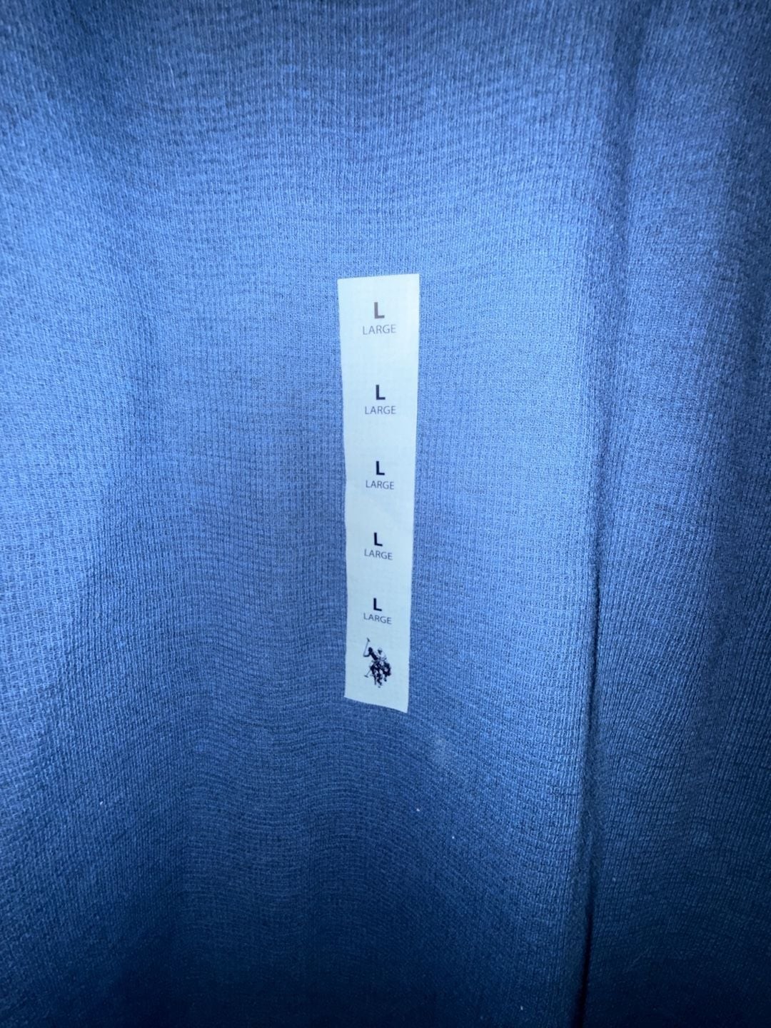U.S. Polo Assn. Men's Blue Waffle Knit Long Sleeve Thermal Shirt gallery