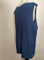 ATHLETIC WORKS DRIWORKS NAVY BLUE TRI BLEND MUSCLE Tank Sz S*