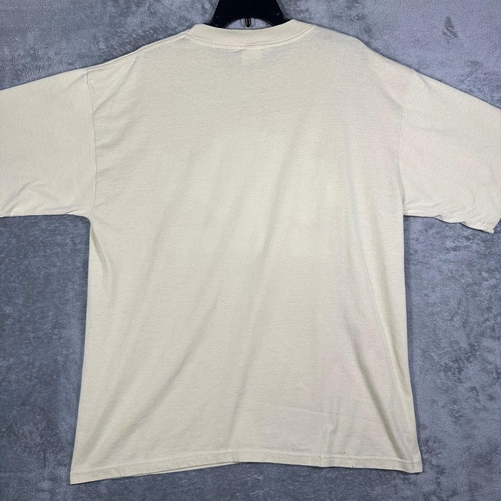 VINTAGE 90s Myrtle Beach Club Puff Print T-Shirt Mens XXL Cream Made in USA gallery