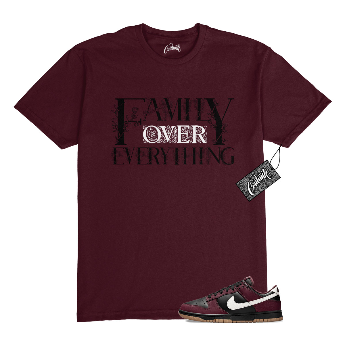 Dunk Burgundy Crush Black White Next Nature T Shirt Match FAM gallery