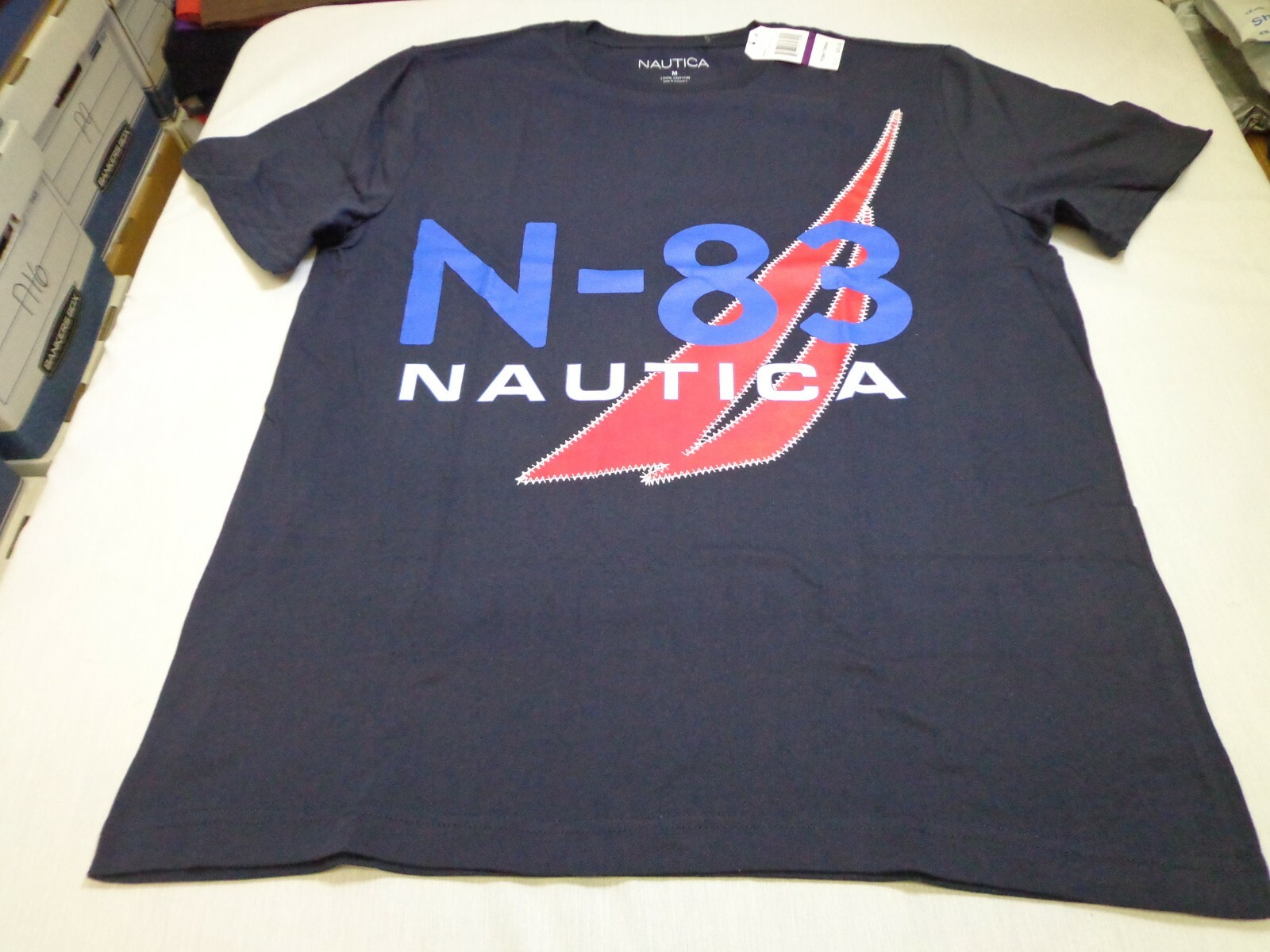 Nautica Sailing N-83 T Shirt Navy Blue Medium New MSRP $29.50 gallery