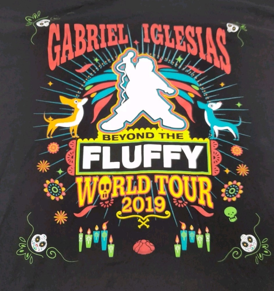 GABRIEL IGLESIAS 2019 Beyond the Fluffy World Tour Shirt Men’s Size 2xl Black