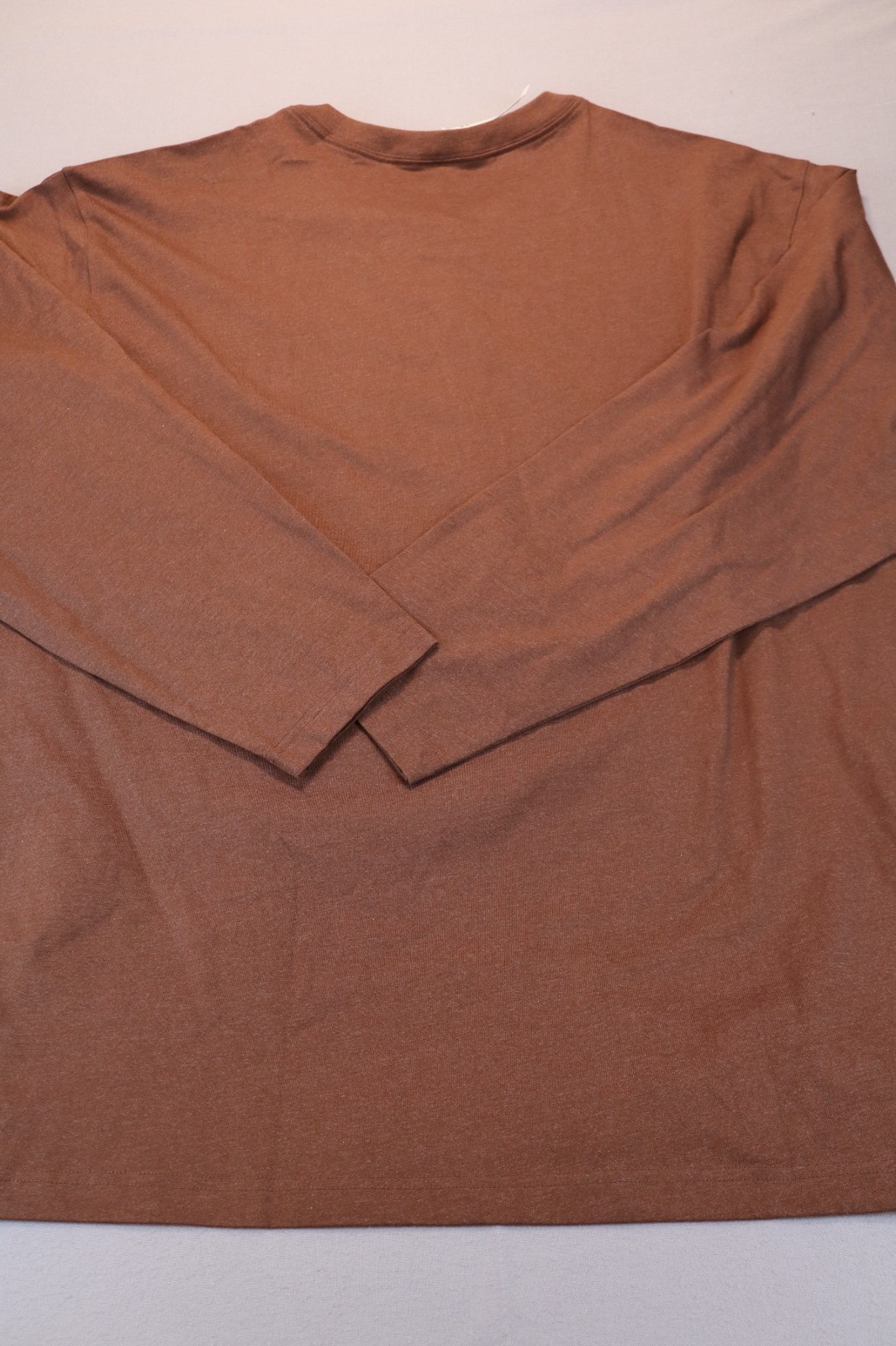 NEW Duluth Trading Co Longtail T Relaxed Long Sleeve Henley T Shirt Brown 4XL gallery