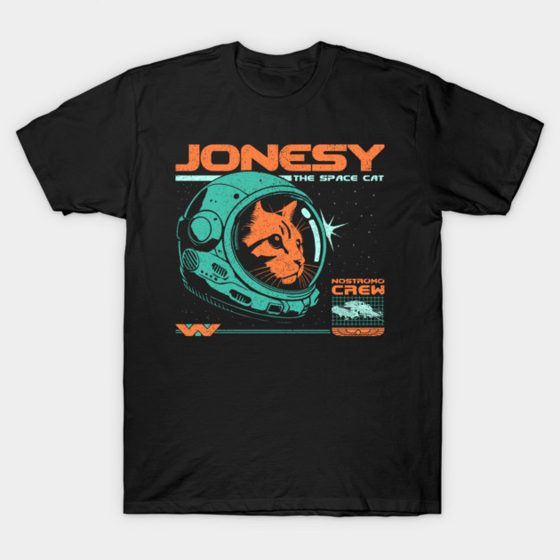 Jonesy Space Cat T-Shirt Retro 1979 Sci-Fi Horror Graphic Tee Ginger Cat Men gallery