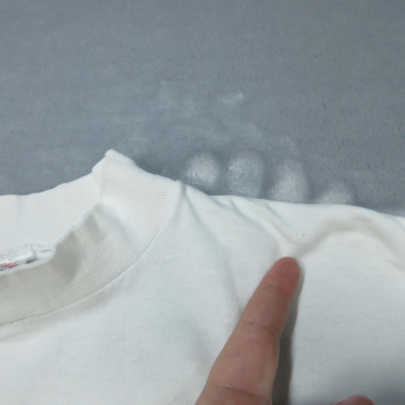 Vintage Fruit of the Loom Shirt Men XL White Mock Neck Long Sleeve USA 90s Thras gallery