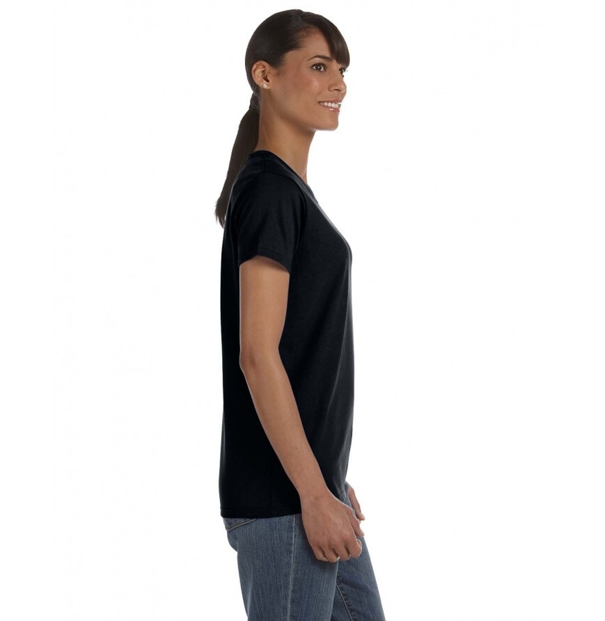 NEW LARGE Black Gildan Heavy Cotton 100% Cotton T-shirt G500 G5000 gallery
