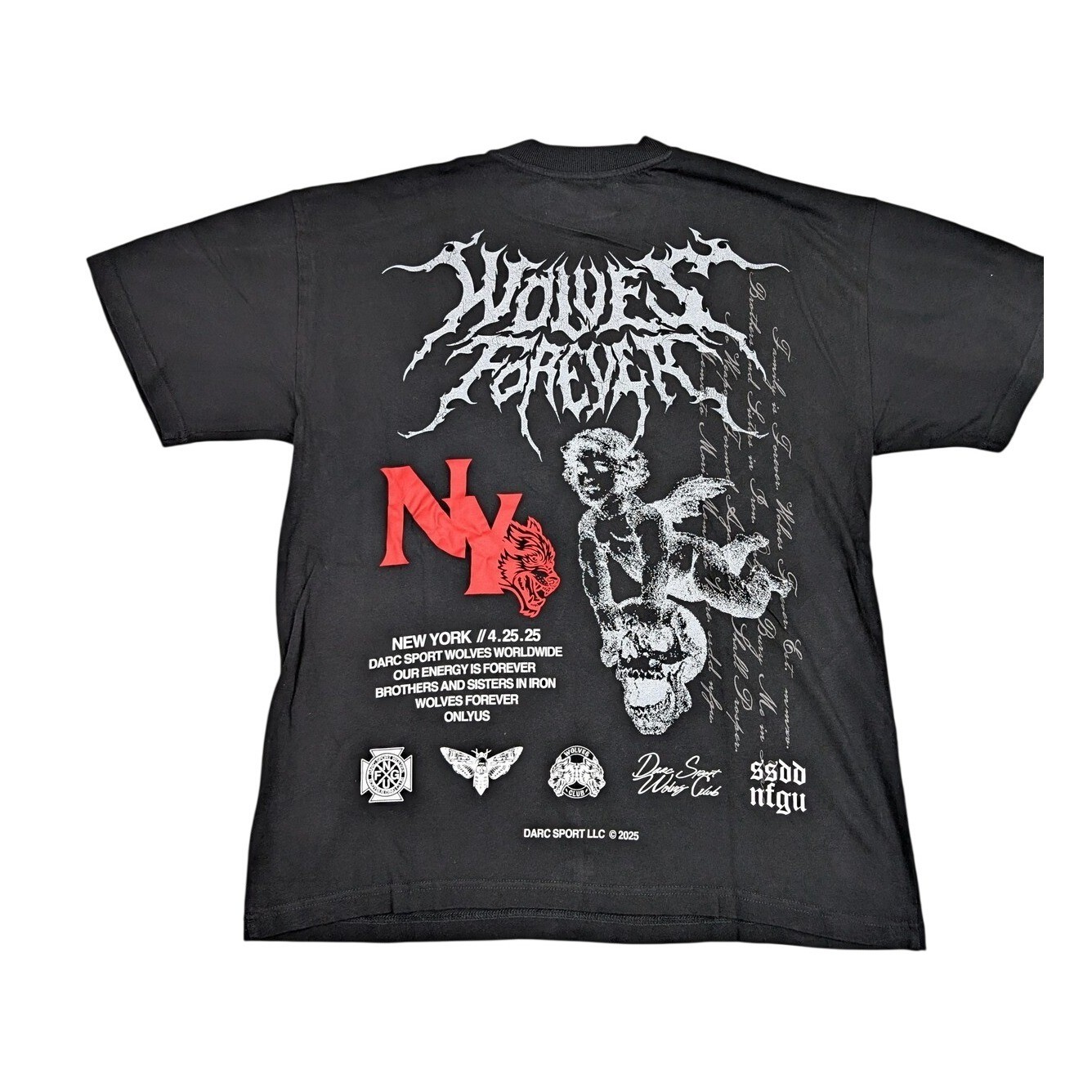 Darc Sport Shirt Mens Small Wolves Forever NY Limited Edition Black Graphic New gallery