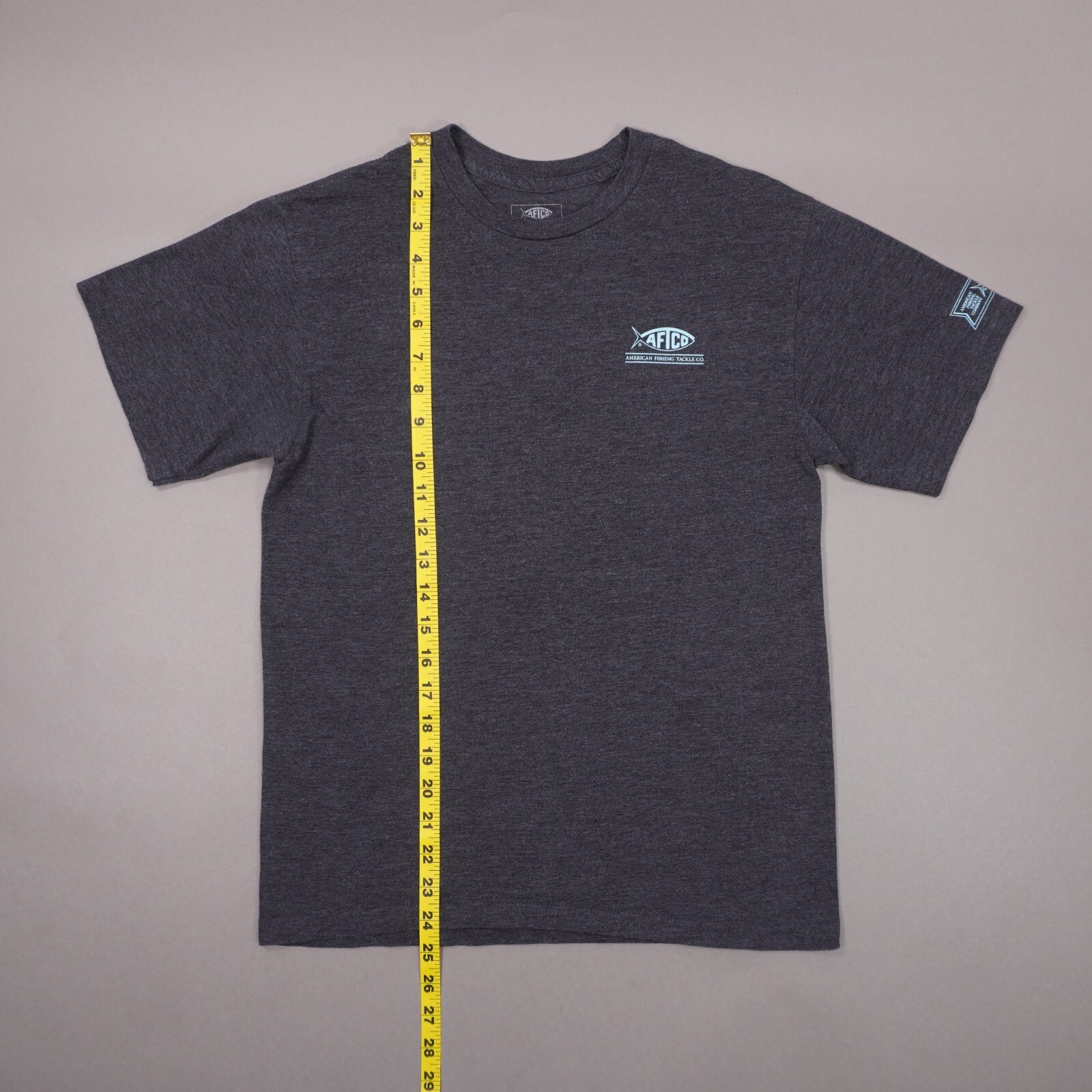 AFTCO American Fishing Tackle Co Logo Short Sleeve T Shirt Mens Small Dark Gray gallery