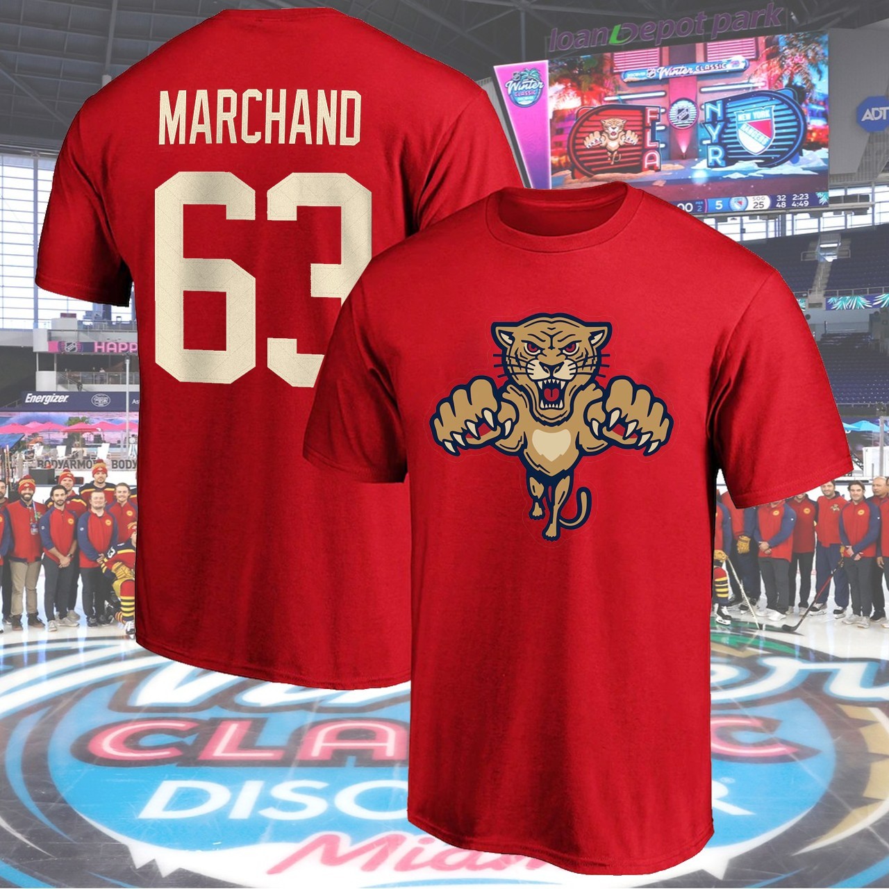 Tkachuk 19, Bobrovsky 72, Barkov 16, Marchand 63 Name & Number Players For Fan gallery