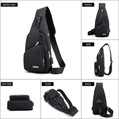 Waterproof Sling Bag Crossbody Backpack for Men Women Sling Backpack Hiking Bag