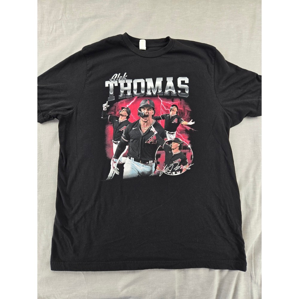 Alek Thomas Arizona Diamondbacks Lane Seven Black Graphic T-Shirt Mens XL