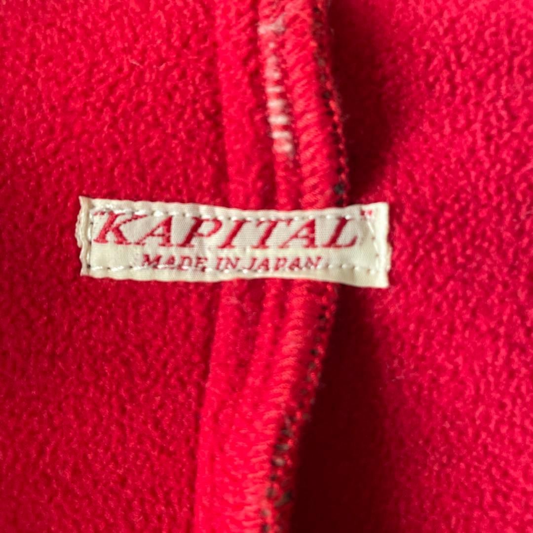 KAPITAL Boa Fleece Vest Navy Cream Unisex M Wool Nylon 4 Pockets gallery