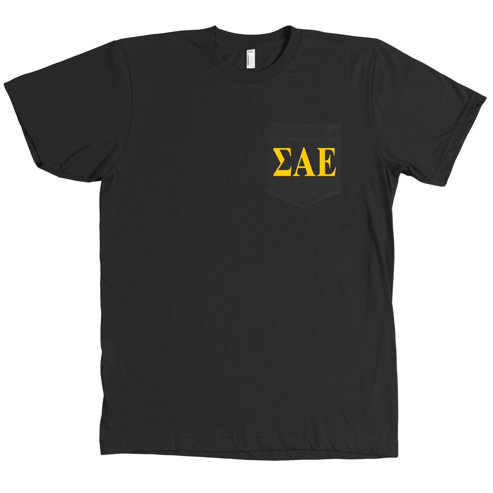 Sigma Alpha Epsilon Bella + Canvas POCKET Black T Shirt Fraternity Tee NEW gallery