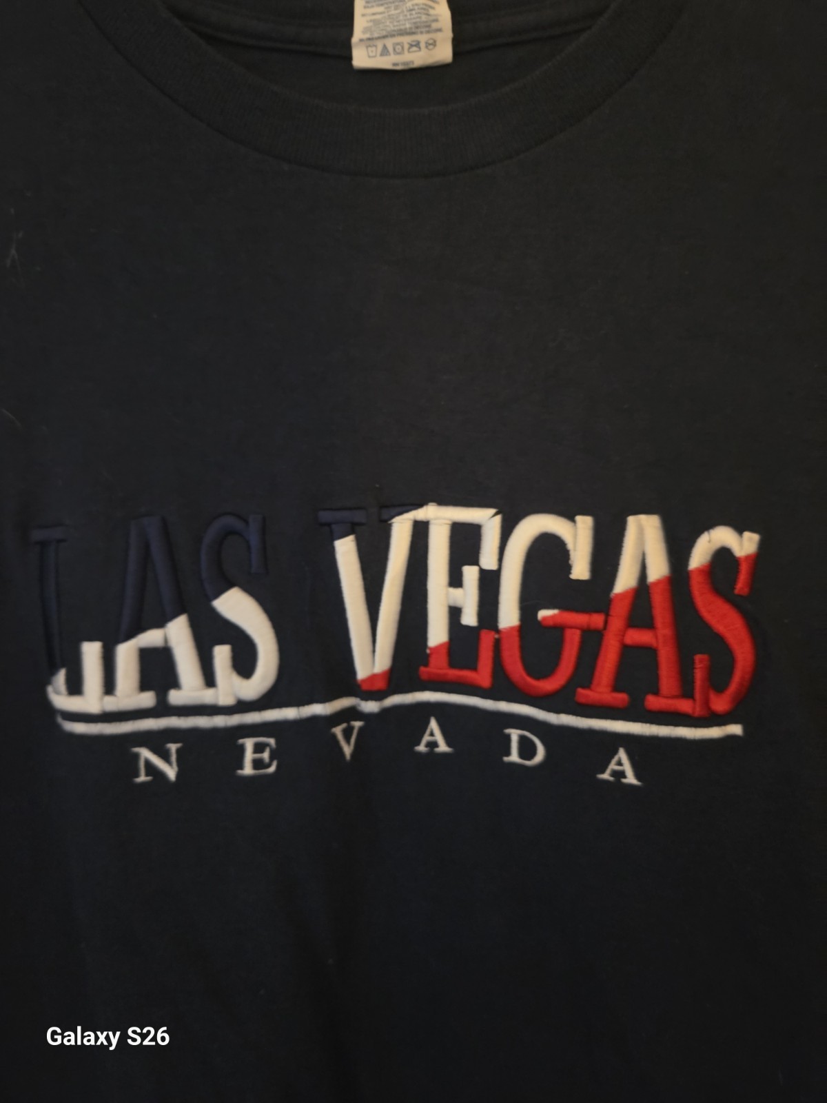 Delta Pro Weight Men’s Las Vegas Nevada Graphic T-Shirt, Blue, L, Crew Neck gallery