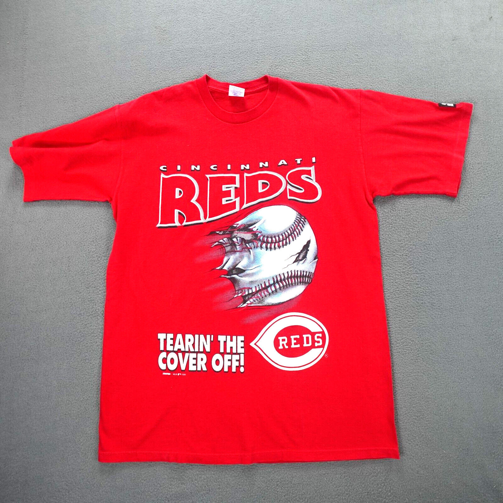 Vintage Starter Cincinnati Reds T Shirt Men's Size L Single Stitch Short Sleeve gallery