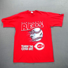 Vintage Starter Cincinnati Reds T Shirt Men’s Size L Single Stitch Short Sleeve