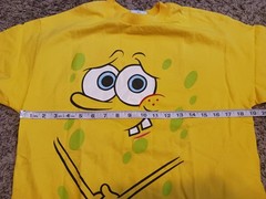 Vintage 2002 Nickelodeon SpongeBob SquarePants Nudie Pants Yellow TShirt Size M