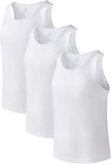 DAVID ARCHY Men Tank Top Bamboo Rayon Undershirts Tank Shirt Moisture-Wicking