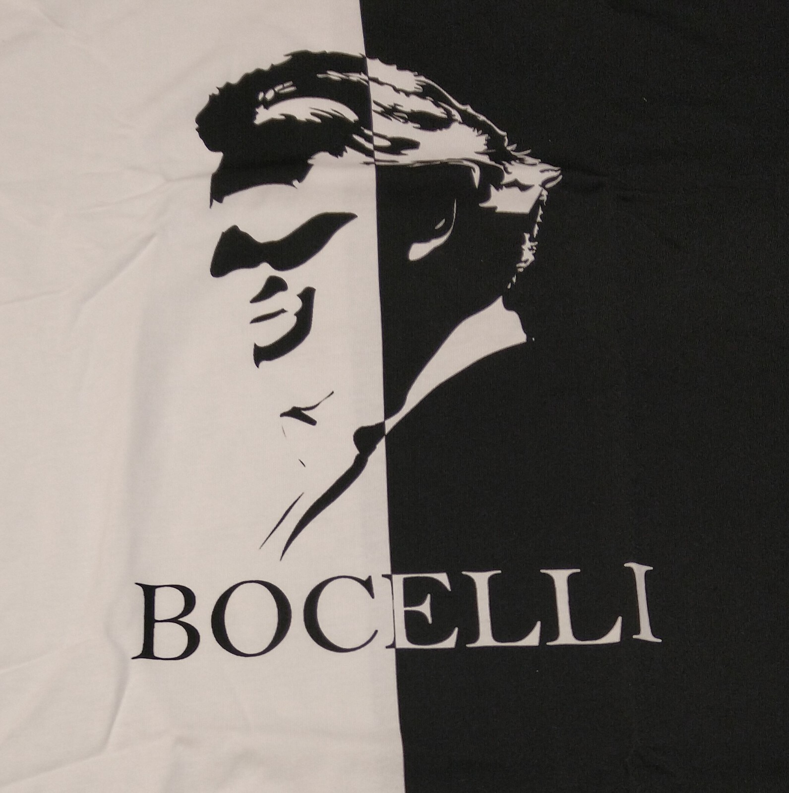 Andrea Bocelli 30th Anniversary Black & White BOCELLI T-Shirt ⭐️NEW⭐️ gallery